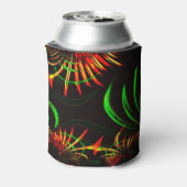 Einige Gras-Blätter, Feuerfarben in "Blume-Blätter Dosenkühler (Kanne Rückseite)