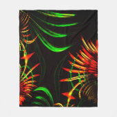 Einige Gras-Blätter, Feuerfarben in "Blume-Blätter Fleecedecke (Vorderseite)