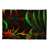 Einige Gras-Blätter, Feuerfarben in "Blume-Blätter Kissenbezug (Rückseite-Links)