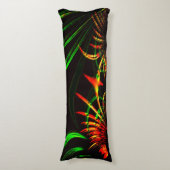 Einige Gras-Blätter, Feuerfarben in "Blume-Blätter Seitenschläferkissen (Vorderseite Vertikal)