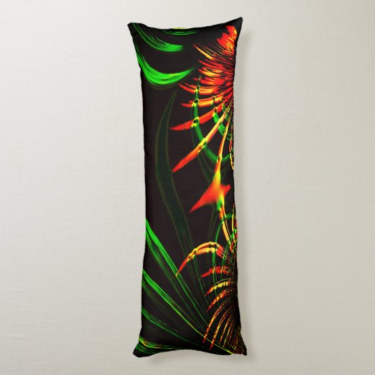 Einige Gras-Blätter, Feuerfarben in "Blume-Blätter Seitenschläferkissen (Rückseite (Vertikal))