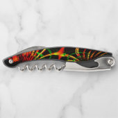 Einige Gras-Blätter und "Blume-Blätter feuern" Kellnermesser (Rückseite)