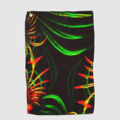 Einige Gras-Blätter und geschnitzte 'Blume-Blätter Golfhandtuch (Vorderseite)