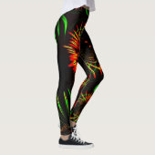 Einige Gras-Blätter und geschnitzte 'Blume-Blätter Leggings (Rechts)