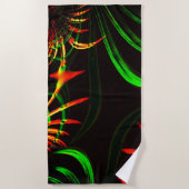 Einige Gras-Blätter und geschnitzte 'Blume-Blätter Strandtuch (Vorderseite)