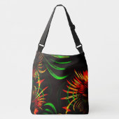 Einige Gras-Blätter und geschnitzte 'Blume-Blätter Tragetaschen Mit Langen Trägern (Vorderseite)