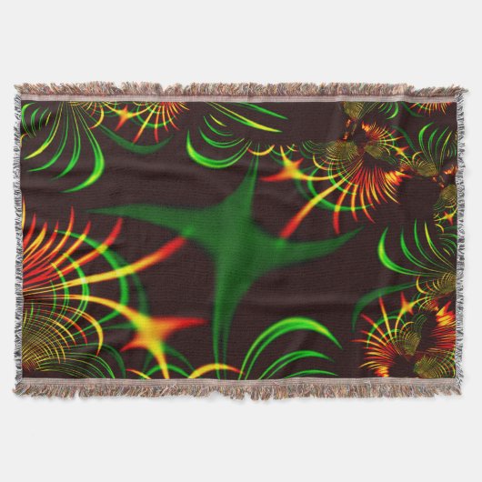 Einige grüne Graskurven und gelbe, feuerfarbene Ku Decke (Vorderseite)