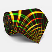 Einige grüne Graskurven und gelbe, feuerfarbene Ku Krawatte (Gerollt)