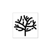 Einige grüne verlassend Bäume Gummistempel (Prägung)