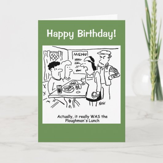 Einige haben das Plowman-Mittagessen gegessen Karte (Vorderseite)