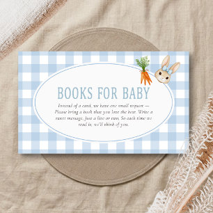 Einige Häschen-Baby-Shower-Bücher fürs Baby Begleitkarte