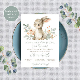 Einige Häschen-Baby-Shower-Einladung Vintage-Häsch Einladung