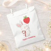 Einige Häschen Erdbeere Ballon Geburtstag Geschenktütchen (Ausgeschnitten)