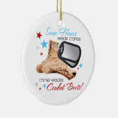 Einige Held-Abnutzungs-Kape, Bergwerk trägt Keramikornament (Rechts)