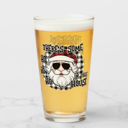 Einige Hosts in diesem Haus | Punny Santa Sublimat Glas (Vorne (Gefüllt))