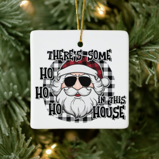 Einige Hosts in diesem Haus | Punny Santa Sublimat Keramikornament (Baum)