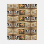 Einige Hühner und eine Pferdedecke Fleecedecke (Vorderseite)