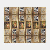 Einige Hühner und eine Pferdedecke Fleecedecke (Vorderseite (Horizontal))