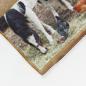 Einige Hühner und eine Pferdedecke Fleecedecke (Ecke)