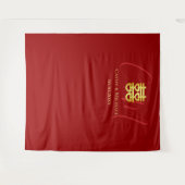 Einige Initialen roten chinesischen Foto Hintergru Wandteppich (Vorderseite (Horizontal))