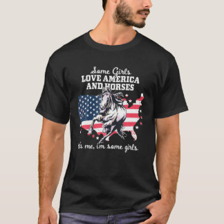 Einige Mädchen Liebe Amerika T-Shirt