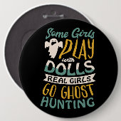 Einige Mädchen spielen mit Puppen, echte Mädchen g Button (Vorne & Hinten)