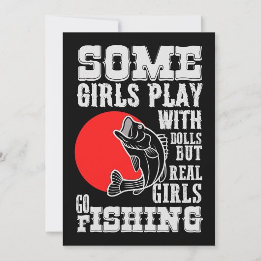 Einige Mädchen spielen mit Puppen, echtes Mädchen Einladung (Vorderseite)