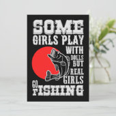 Einige Mädchen spielen mit Puppen, echtes Mädchen Einladung (Stehend Vorderseite)