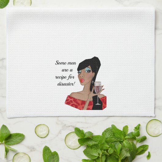 "Einige Männer sind ein Rezept für Desaster!" Geschirrtuch (Gefaltet)