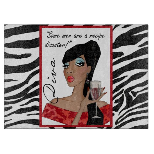 "Einige Männer sind ein Rezept für Desaster!" Schneidebrett (Vorderseite)