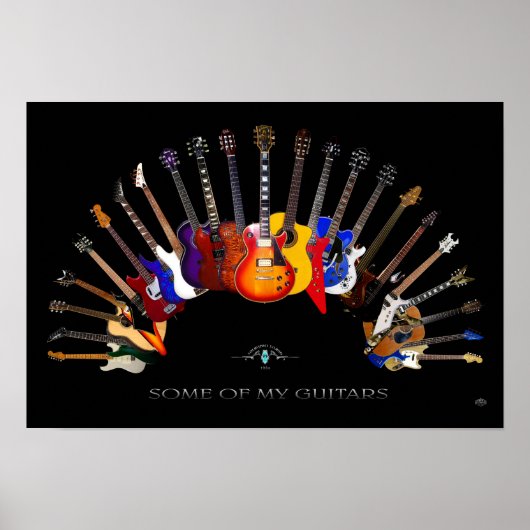 Einige meiner Gitarren ~ SolidSpaceStudio seit 198 Poster (Vorne)