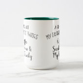 "Einige meiner Lieblingssachen. "Personalisierte Zweifarbige Tasse (Mittel)