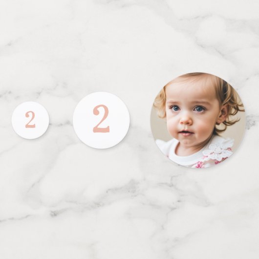 Einige Niedliche Rose Kindergeburtstag Konfetti (Vorderseiten)