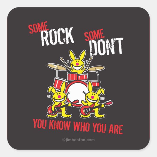 Einige Rock Quadratischer Aufkleber (Vorderseite)