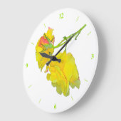 Einige Rose Große Wanduhr (Winkel)