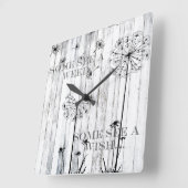 Einige sehen ein Unkraut Quadratische Wanduhr (Winkel)