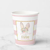 Einige Sonne dreht drei (sonnige Ohren) CUSTOM Pappbecher (Rückseite)