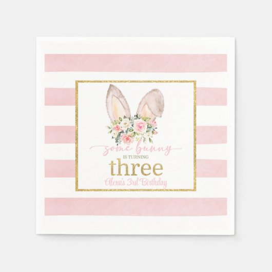 Einige Sonne dreht drei (sonnige Ohren) CUSTOM Serviette (Vorderseite)