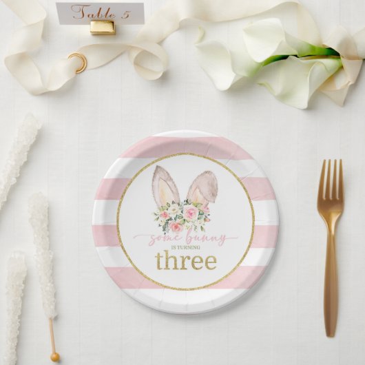 Einige Sonne dreht sich um DREI (sonnige Ohren) Pappteller (Hochzeit)