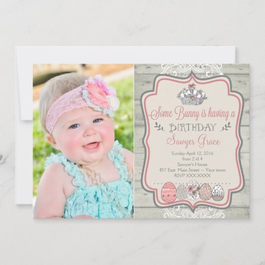 Einige Sonnenstrahlen sind eine Ostergeburt-Party- Einladung (Vorderseite)