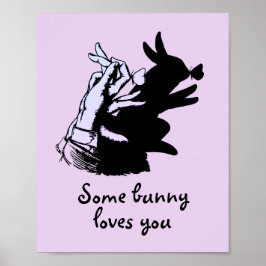 Einige sonnige Lieben Lila mit Schwarzer Schatten  Poster