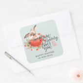 Einige sonnige Lieben | Ostersonniges Herz Quadratischer Aufkleber (Umschlag)