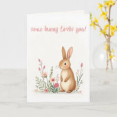 Einige sonnige Lieben Sie glücklich Ostern Foto Karte (Gelbe Blume)