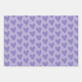 Einige sonnige Lieben Sie Niedliche Herzen Lila Va Geschenkpapier Set (Vorderseite 2)