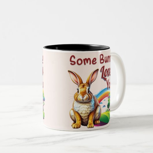 Einige sonnige Lieben Sie Ostern Zweifarbige Tasse (VorderseiteRechts)