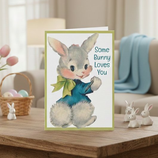 Einige sonnige Lieben Sie Vintag Retro Ostern Karte