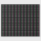 Einige sonnige moderne Niedliche Black Pink Green  Geschenkpapier (Flach)