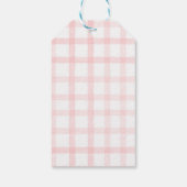 Einige sonnige Pasta Frühling Pink Bunny Birthday Geschenkanhänger (Rückseite)