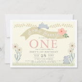 Einige sonnige Pastel Gelb 1. Geburtstag Einladung (Vorderseite)