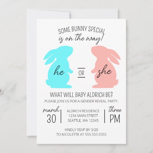 Einige sonnige Special Gender Reveal Party Einladung (Vorderseite)